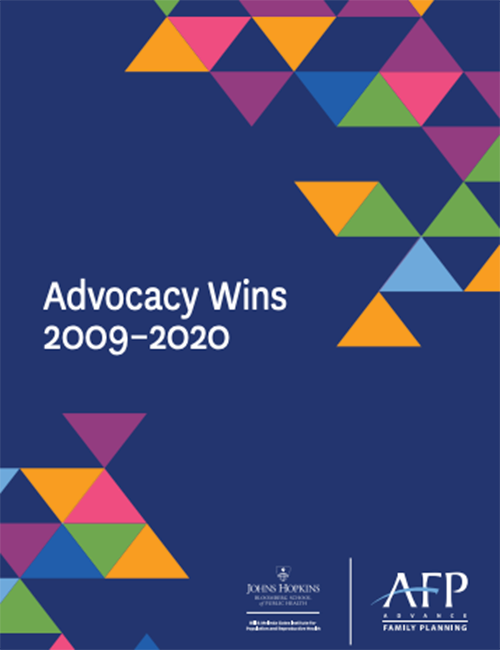Advance Family Planning Advocacy Wins 2009-2020 (Faire progresser le plaidoyer en faveur de la planification familiale)