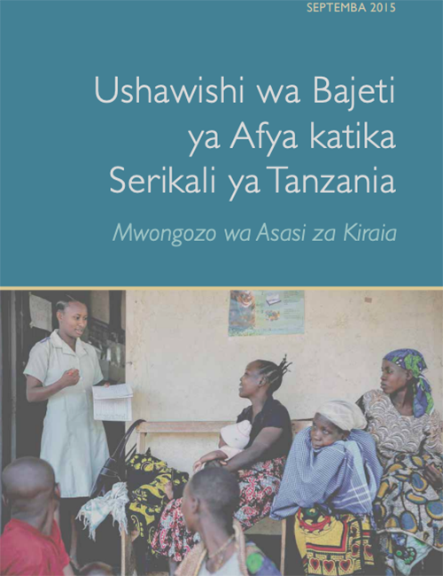 Ushawishi wa Bajeti ya Afya katika Serikali ya Tanzania - Guide budgétaire en swahili