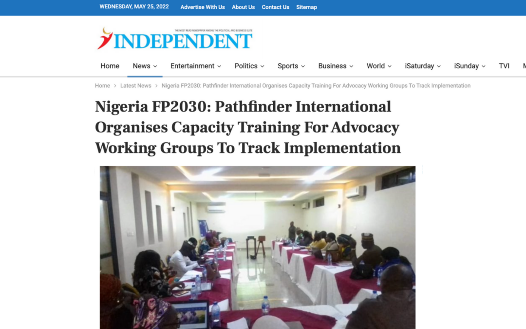 Nigeria FP2030: Pathfinder International Organises Capacity Training For Advocacy Working Groups To Track Implementation