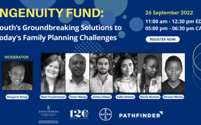 Fondo de Ingenio: Soluciones innovadoras de los jóvenes a los retos actuales de la planificación familiar