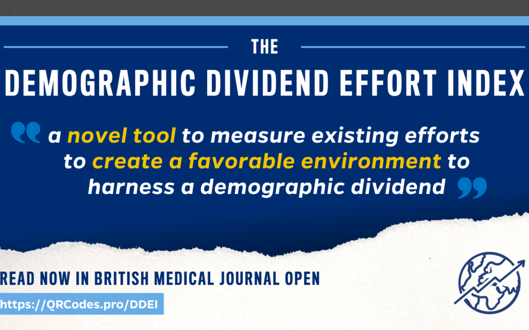 El British Medical Journal Open publica una herramienta de índice de esfuerzo del dividendo demográfico