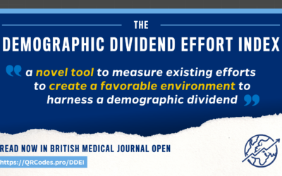 Le British Medical Journal Open publie l'outil Demographic Dividend Effort Index (indice d'effort du dividende démographique)
