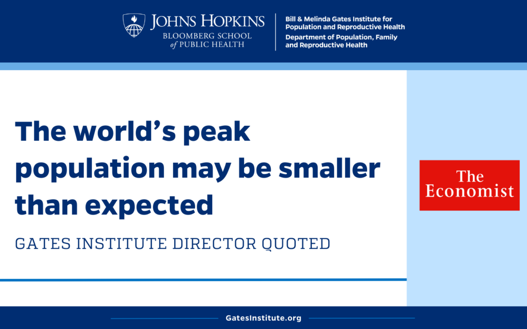El pico de población mundial puede ser menor de lo previsto: cita el Director del Instituto Gates
