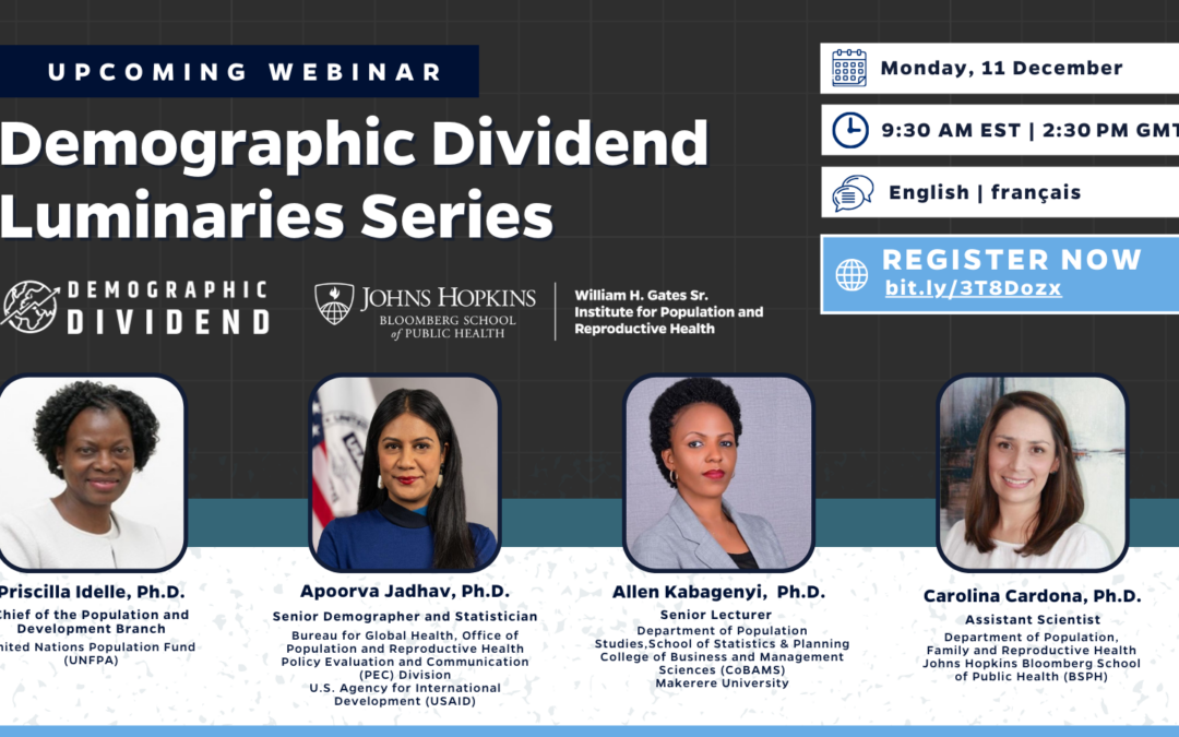 REGISTER NOW: Demographic Dividend Webinar on Population Changes in Sub-Saharan Africa