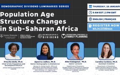 REGÍSTRESE AHORA: Webinar sobre el dividendo demográfico y los cambios en la estructura por edades de la población en el África subsahariana