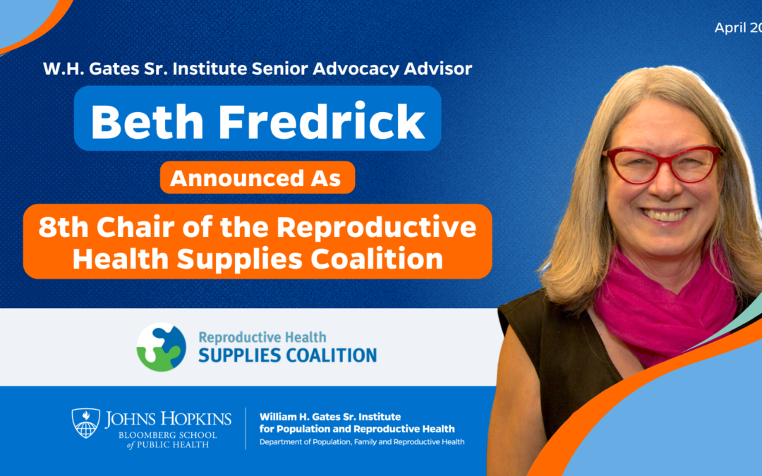 Beth Fredrick, Asesora Principal de Defensa de WHGI, es anunciada como la 8ª presidenta de la Coalición de Suministros de Salud Reproductiva