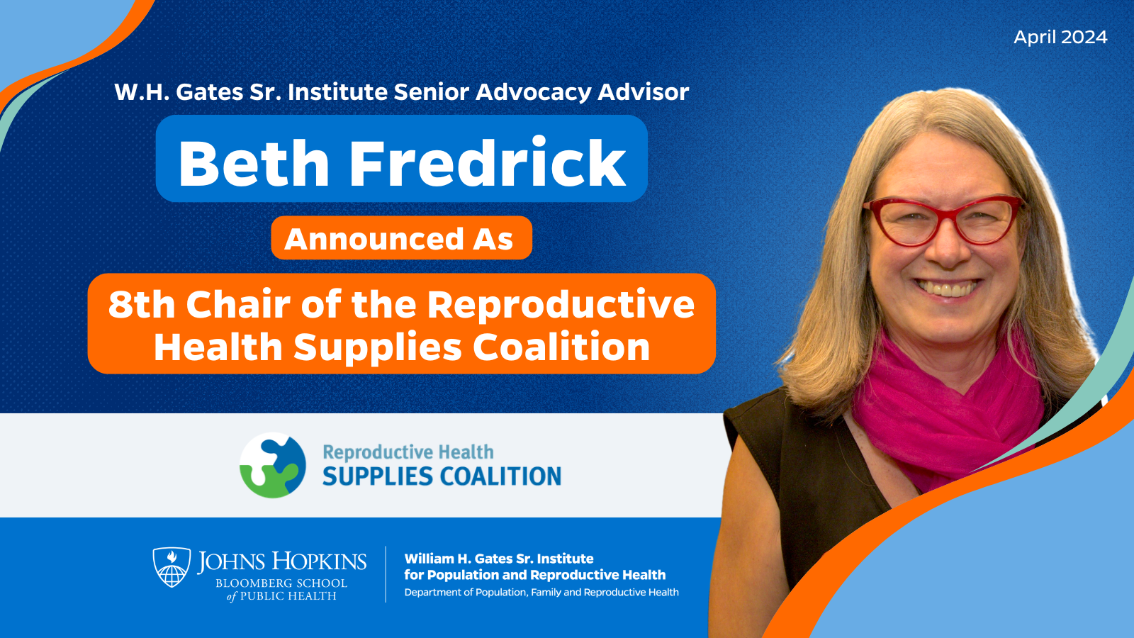 Beth Fredrick, conseillère principale en plaidoyer de WHGI, nommée 8e présidente de la Reproductive Health Supplies Coalition