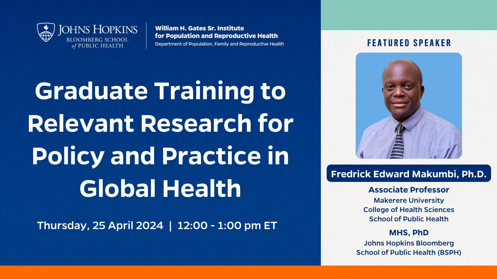 Watch Now: Graduate Training to Relevant Research for Policy and Practice in Global Health