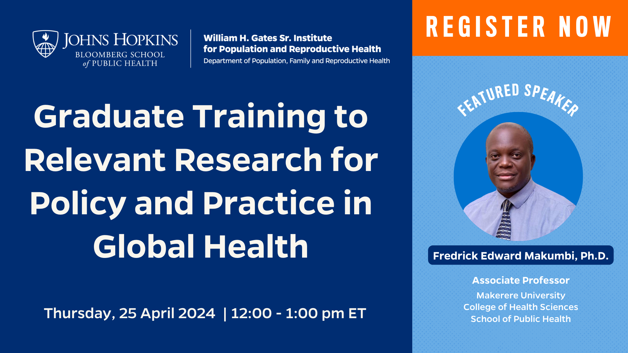 Register Now: Graduate Training to Relevant Research for Policy and Practice in Global Health