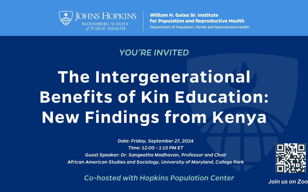 Upcoming Event: The Intergenerational Benefits of Kin Education: New Insights from Kenya