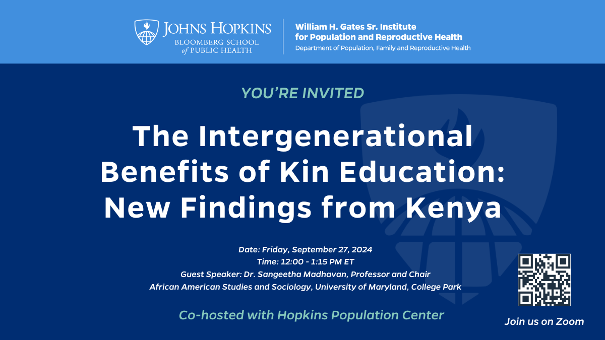 Upcoming Event: The Intergenerational Benefits of Kin Education: New Insights from Kenya