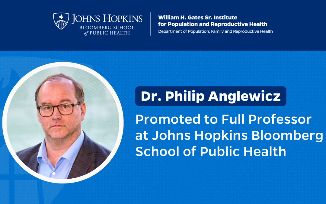 Dr. Philip Anglewicz Promoted to Full Professor at the Bloomberg School