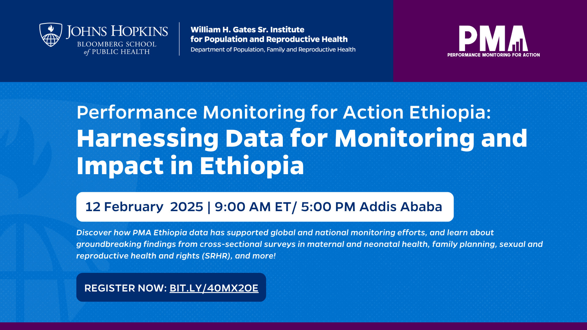 Webinar: Harnessing PMA Ethiopia Data for Monitoring and Impact