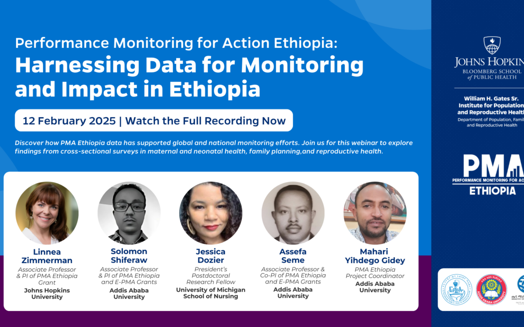 Webinar: Harnessing PMA Ethiopia Data for Monitoring and Impact