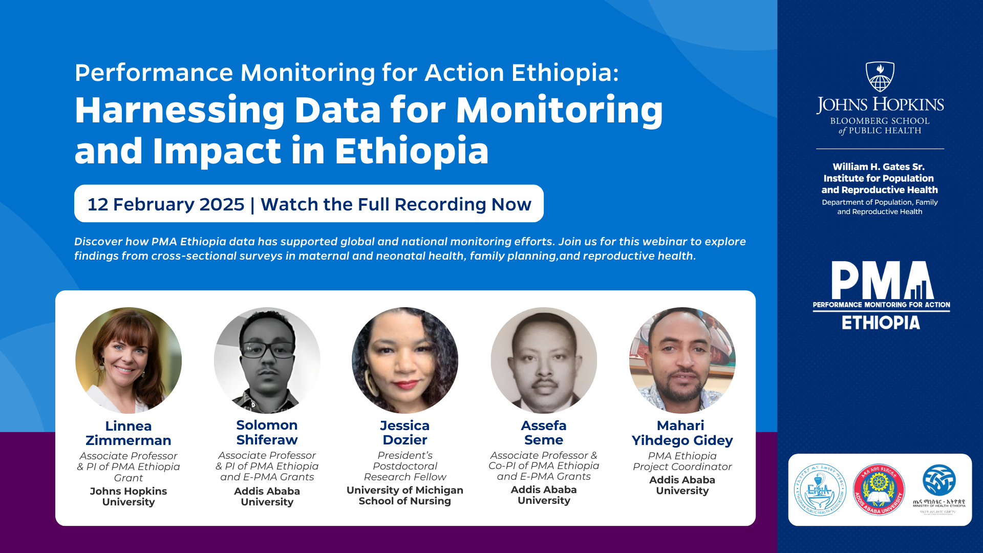 Webinar: Harnessing PMA Ethiopia Data for Monitoring and Impact