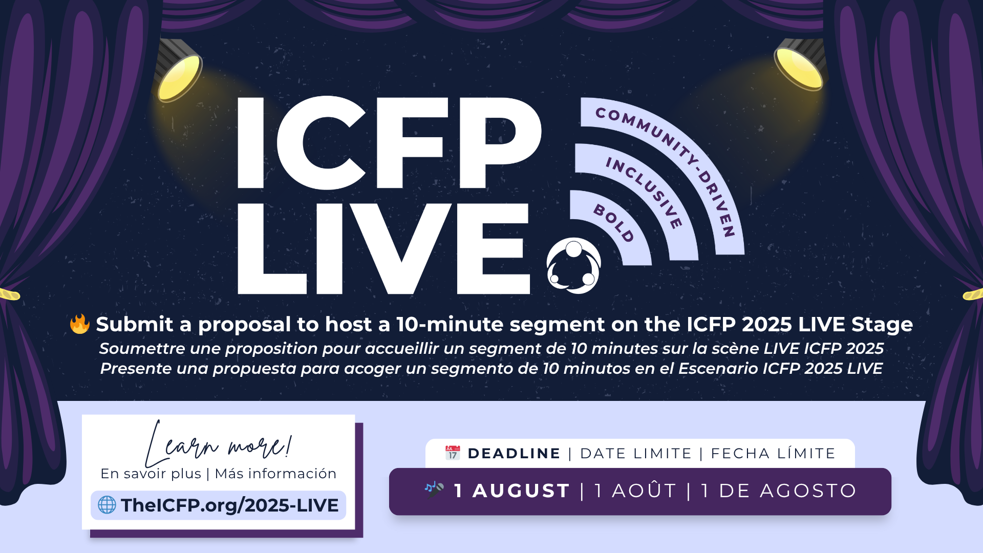 Apply Now to Speak on the ICFP LIVE Stage at ICFP 2025!